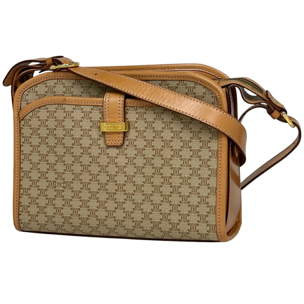 Celine Macadam shoulder bag cross Body Bum Crossbody Belt canvas beige brown
